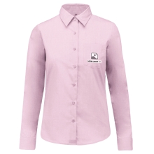 Chemise Femme légère à Manches Longues de qualité supérieure - Marquez votre Chemise Femme légère à Manches Longues avec votre Logo d'Entreprise (matériau de personnalisation haut de gamme, imprimé en France)