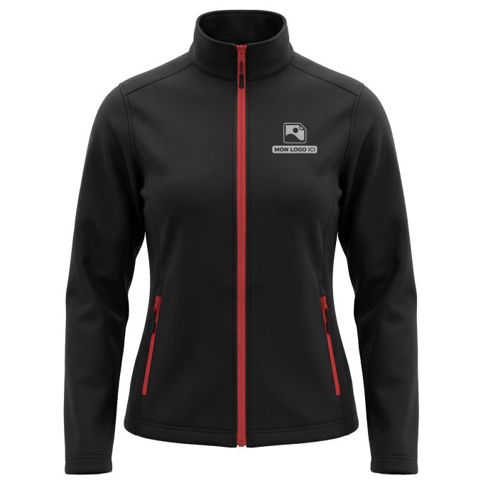 Veste Softshell Manches Longues pour Femme de qualité supérieure - Marquez votre Veste Softshell Manches Longues pour Femme avec votre Logo d'Entreprise (matériau de personnalisation haut de gamme, imprimé en France)