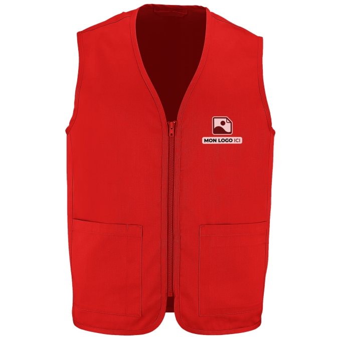 Gilet sans manches de qualité supérieure - Marquez votre Gilet sans manches avec votre Logo d'Entreprise (matériau de personnalisation haut de gamme, imprimé en France)