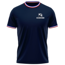 T-Shirt Homme avec Liseré Français avec liseré tricolore (Drapeau Français) de qualité supérieure - Marquez votre T-Shirt Homme avec Liseré Français avec votre Logo d'Entreprise (imprimé en France)